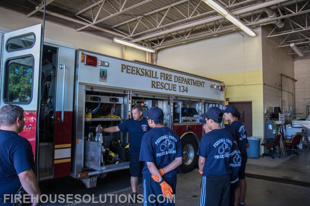 Peekskill Youth Police Academy Visit 7-31-2015