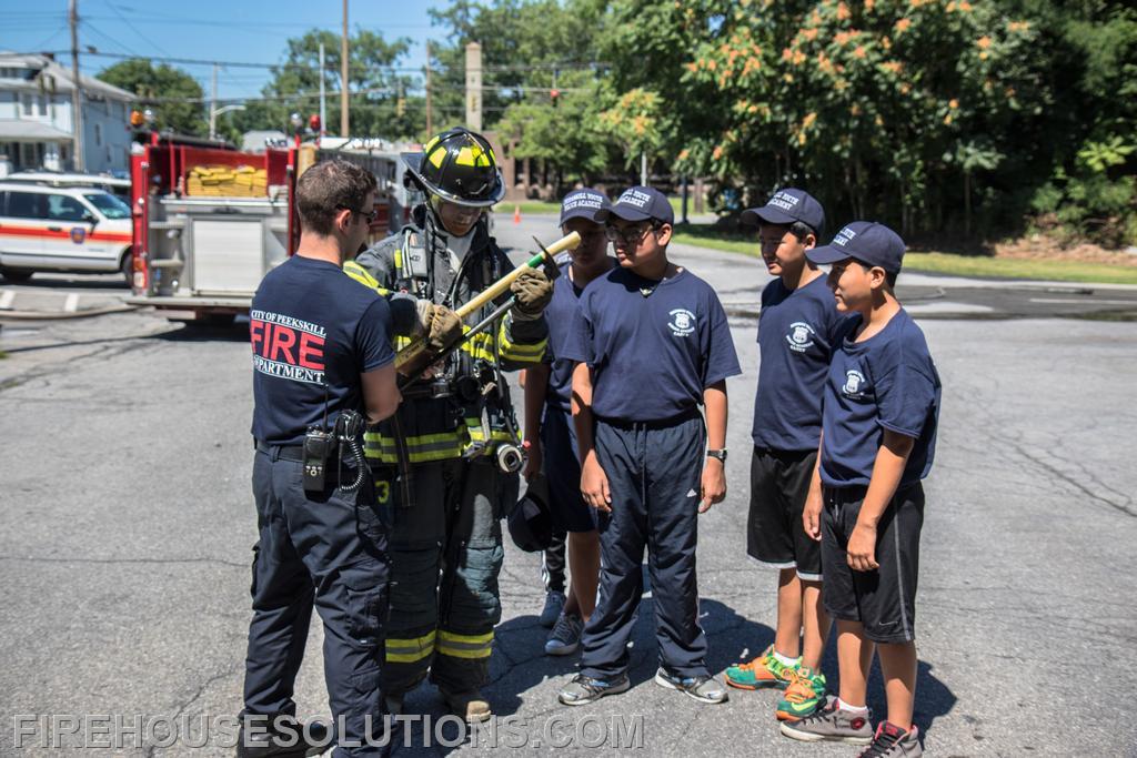 Peekskill Youth Police Academy Visit 7-31-2015